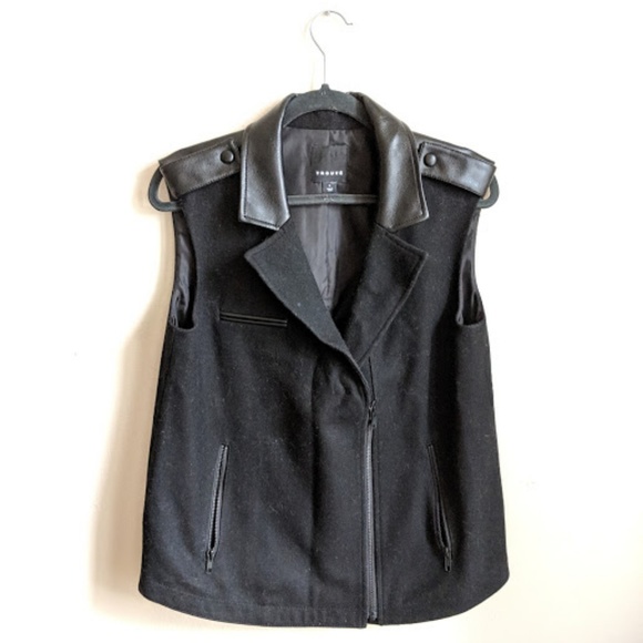 Trouve Jackets & Blazers - Trouve Black Leather Vest